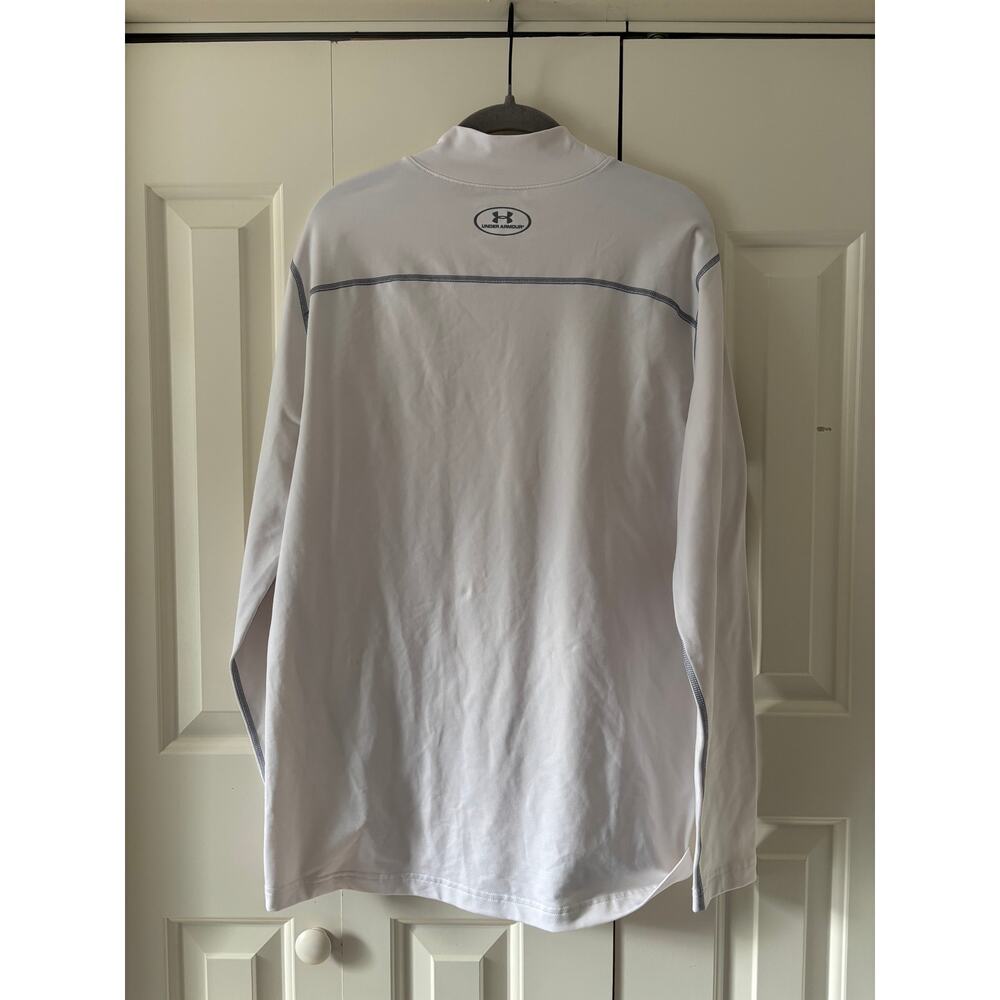 Under Armour White ColdGear Fitted Long Sleeve Top LG - Picture 8 of 9